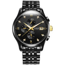 Men Sport Business Watch Waterproof Luxury Brand OYALIE Multiple Time Zone Relogio Masculino Watch Stainless Steel Clock